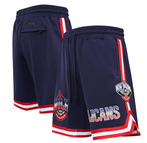 Men's New Orleans Pelicans Navy Shorts(Run Small)